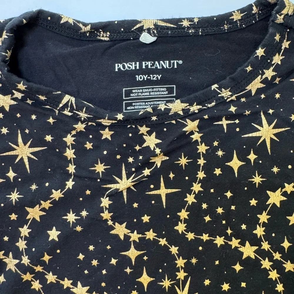 Posh Peanut Gold/Black Calypso Classic Pajama Set Size 9/10 - Picture 5 of 7